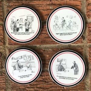 Set of 4 Restoration Hardware The New Yorker Ceramic Coasters